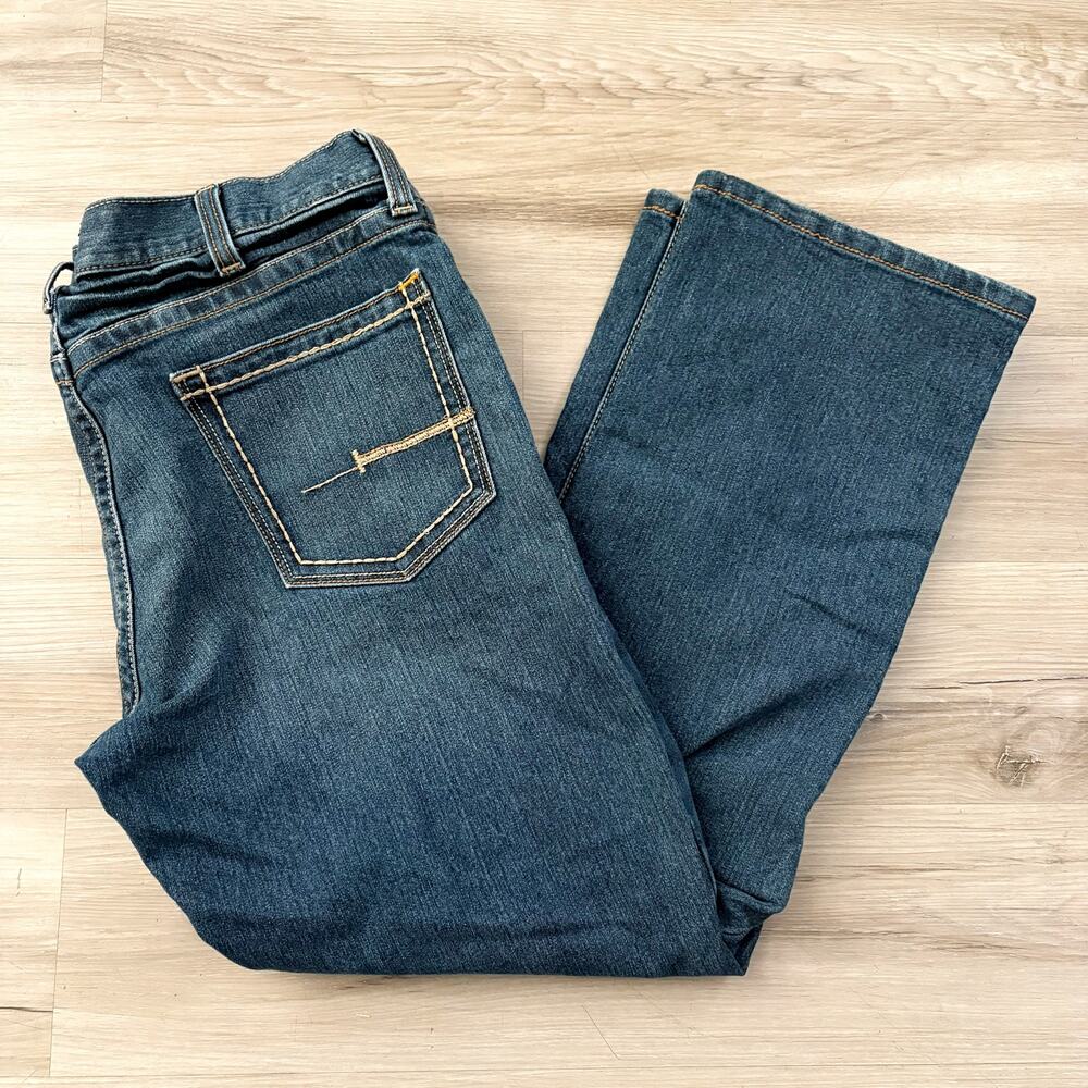 ARIAT Rebar M5 Straight Leg Durastretch Washed Blue Work Denim Jeans 36” x 30”